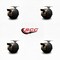Service Caster 2'' Antique Metal Hood Twin Caster with Brake Nylon Wheels Top Plate , 4PK SCC-TP02S50D-NYS-WA-B-TP2-4 - alternate 3